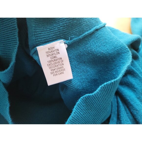 Apt 9 Women Sweater 2X Plus Long Sleeve Pullover Beaded Lightweight BLU238 - Picture 10 of 10